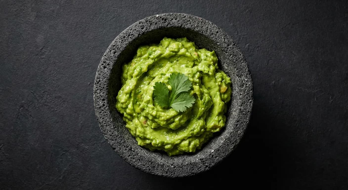 Bol de guacamole frais pour accompagnement fajitas