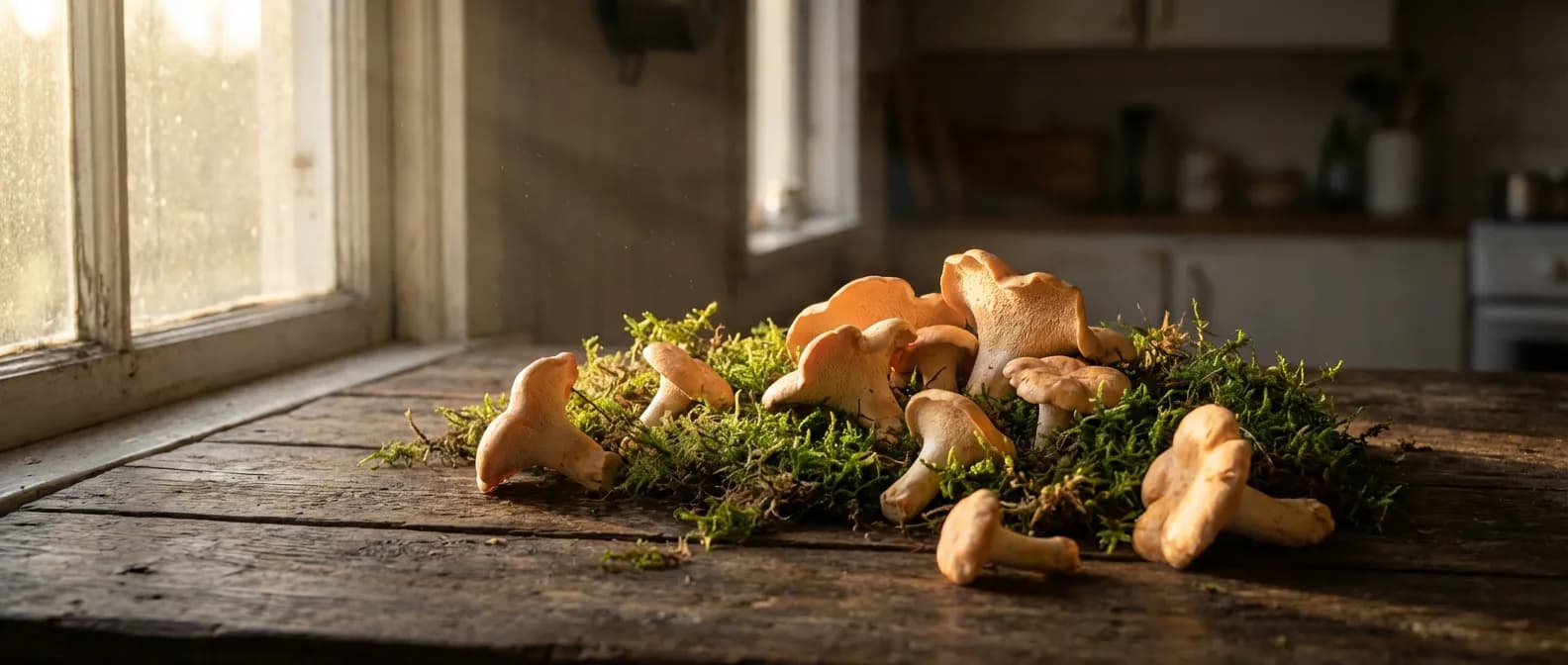 Conservation et préparation des pieds de mouton Panier de pieds de mouton frais sur une table en bois rustique avec éclairage cinématique naturel