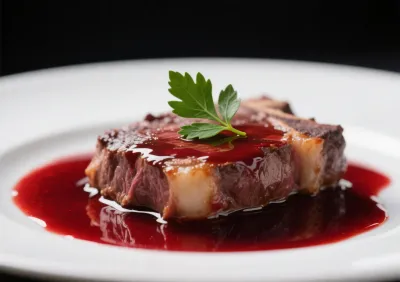 Assiette de civet de lièvre avec sauce au vin rouge