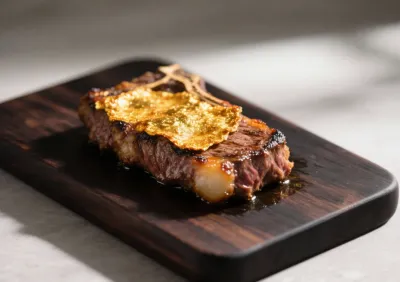 Gros plan sur un foie gras poêlé doré à la perfection